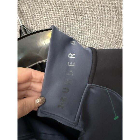 Under Armour Coldgear Half Zip Reflective Training Top Women's Size M Blue Black - Picture 8 of 8